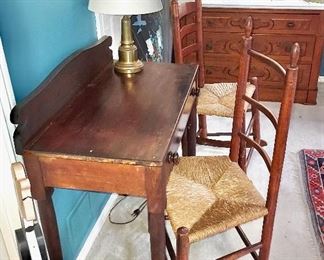 Antique Child's Desk, Shaker Chairs