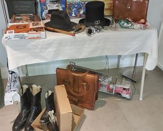 "Top Hat, Collectibles, Boots Worn by Character Bobby On the Show "Dallas"