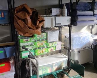 Most of the canning jars have been purchased, a few remain. The hand cart still is up for purchase.