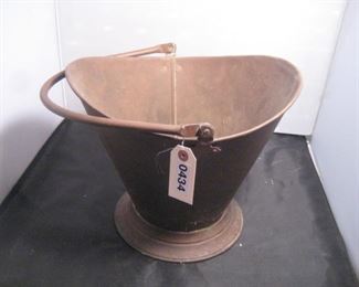 Vtg brass or copper coal bucket