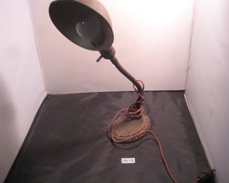 Vtg brass goose neck flexible brass lamp