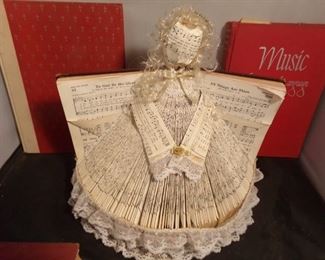 Angel made from hymnal