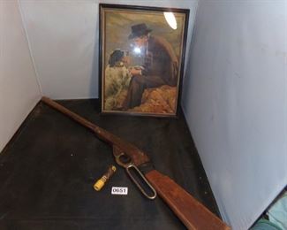 Daisy BB gun  wooden stock   Will Rogers picture