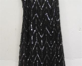 OLEG CASSINI BEADED COCKTAIL DRESS