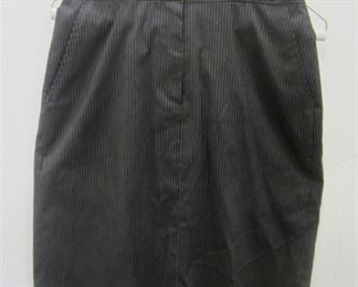 DONNA KARAN DNKY BLACK PIN STRIPE SKIRT