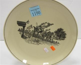 RUSSELL WRIGHT COLLECTOR PLATE WITH STAGE COACH SCENE
