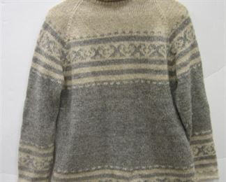 DNKY JEANS VINTAGE WOOL AND LINEN TURTLE NECK SWEATER