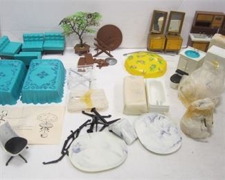 MID CENTURY 1969 IDEAL TOY CORP HONG KONG MID CENTURY DOLL HOUSE FURNITURE