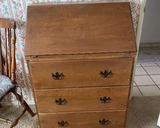 A 3 drawer antique secretary...