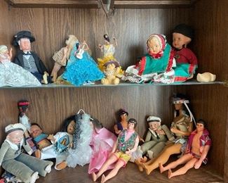 Dolls!!! An interesting collection of very old bisque / porcelain dolls & vintage Barbies!