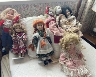 Very old & extremely collectible porcelain / bisque dolls...