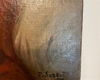 Oil on canvas signed P.Sarrut 1949 13x16