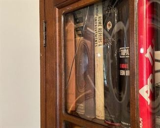 Damage glass bookcase/secretary 