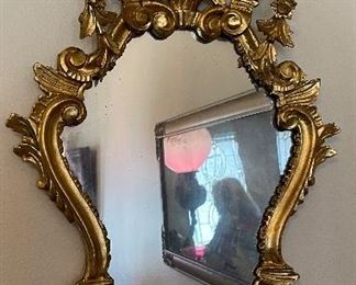 $60 - Gilt mirror Firenze style  27x16