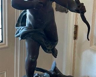 $350 - Angel Spelter signed, By Houdon 28x19