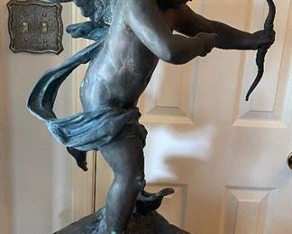 $350 - Angel Spelter signed, By Houdon 28x19