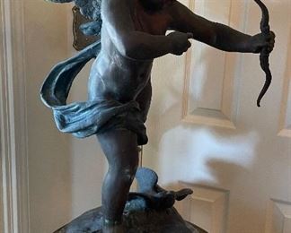 $350 - Angel Spelter signed, By Houdon 28x19