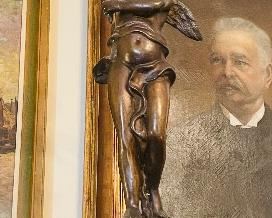 $300 - Pair of angels bronze candelabras