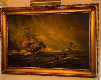 $250 Large Marine painting on canvas 
