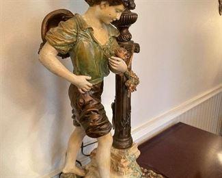 $140 chalk lamp figure and lamp pole 