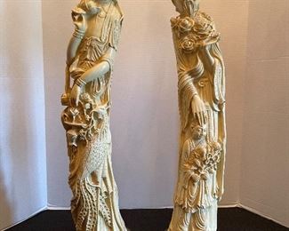 $50/Damaged composite pair of geishas - 