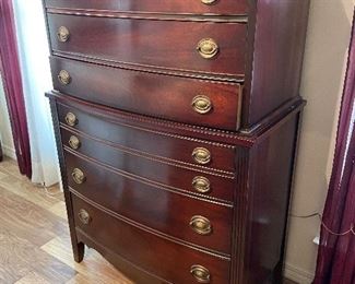 $250 Tall chest Hepplewhite style very good condition