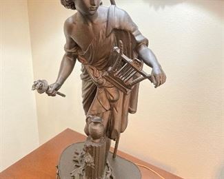 $200 Set of 2 of figural metal lamps 