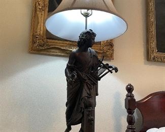 $200 Set of 2 of figural metal lamps 