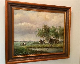 $100 Painting with cows 