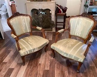 $250 - pair of French style armchairs 