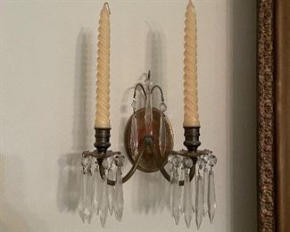 $80 Pair of not electrified sconces 