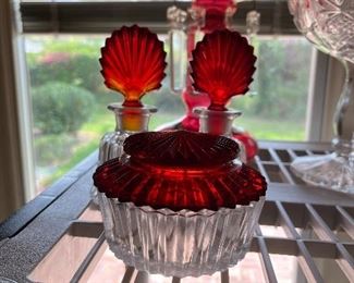 $46 - set of 3 perfume/vanity vintage items