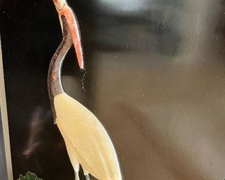 $825 - Oriental screen with stones & jade 