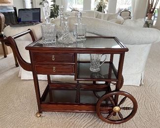 18 - $345 	Rosewood tea cart 30Tx32Wx18		
