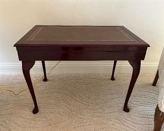 21 - $595 	Sheffield England dinnerware silver plated in table 22x30x19	