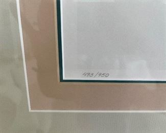 38 - $90 	Hotel Coronado print 493/950 by John Yato 1987 28x36		
