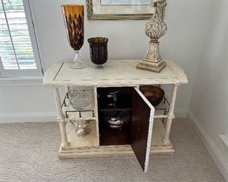41 - $225 	Little sideboard cream faux painted 30x46x20		
