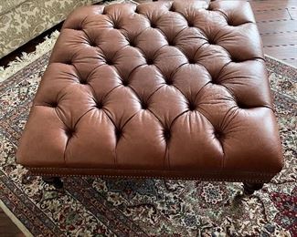 45 - $375 	Leather square ottoman on casters 16x36x36		
