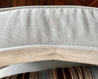 49 - 100 Blue light suede occasional chair Modern 30Hx22Wx17T (sm stain)