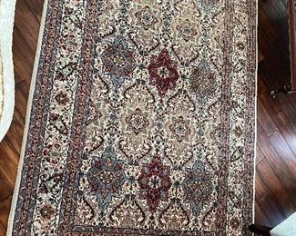 50 - $475 	Silk Persian rug 105x62		

