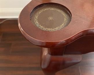 76 - $150 	mahogany stained Game table 31Hx32Lx16W The Bombay Company		
