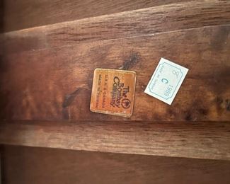 76 - $150 	mahogany stained Game table 31Hx32Lx16W The Bombay Company		
