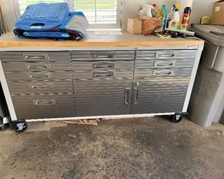 96 - $385	Table / Work bench wood butcher top, never used top, 38Hx72Lx 20W (new $1499)		
