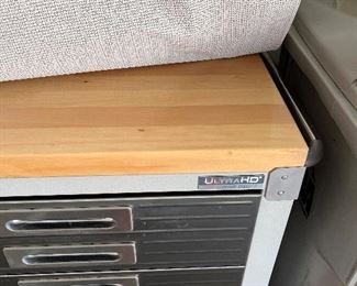 96 - $385 	Table / Work bench wood butcher top, never used top, 38Hx72Lx 20W (new $1499)	