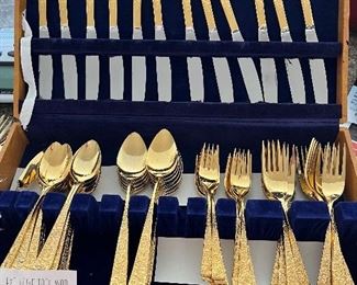 $250 - Bestecke Solingen by Cosmos Gold ware dinner ware 60's MCM