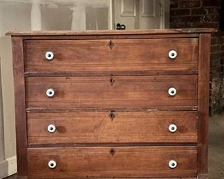Rustic, vintage 4-drawer dresser
35H x 40W x 17.5D