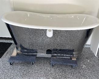 Chrome bathtub - We also have all the hardware included - but we just don't have a picture yet -original price $20,000 new never used - more information coming later 68" X 32" Wide 