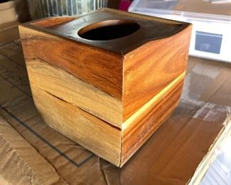 Wood Kleenex box