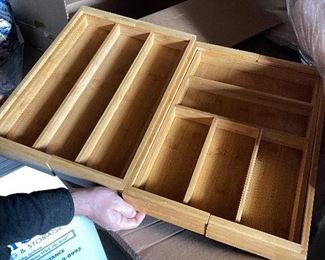 Bamboo drawer organizers