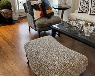 Beacon Hill chair and ottoman